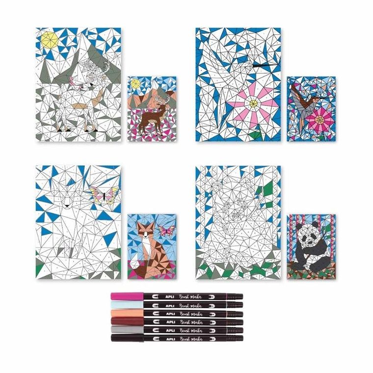 Apli Kids, Zwierzęta, kolorowanie po numerach, zestaw kreatywny