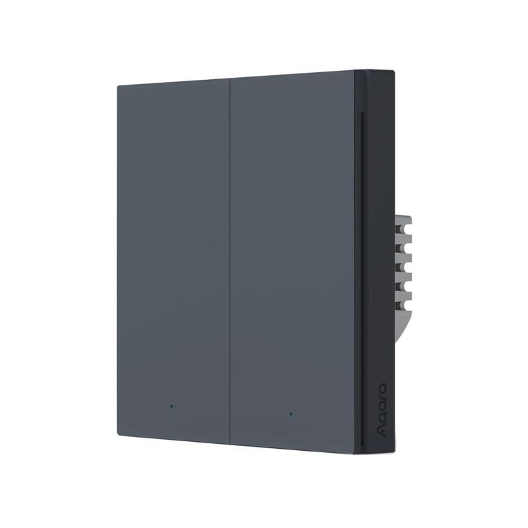 Aqara, Smart Wall Switch H1, przełącznik podwójny, z przewodem neutralnym, WS-EUK01-G