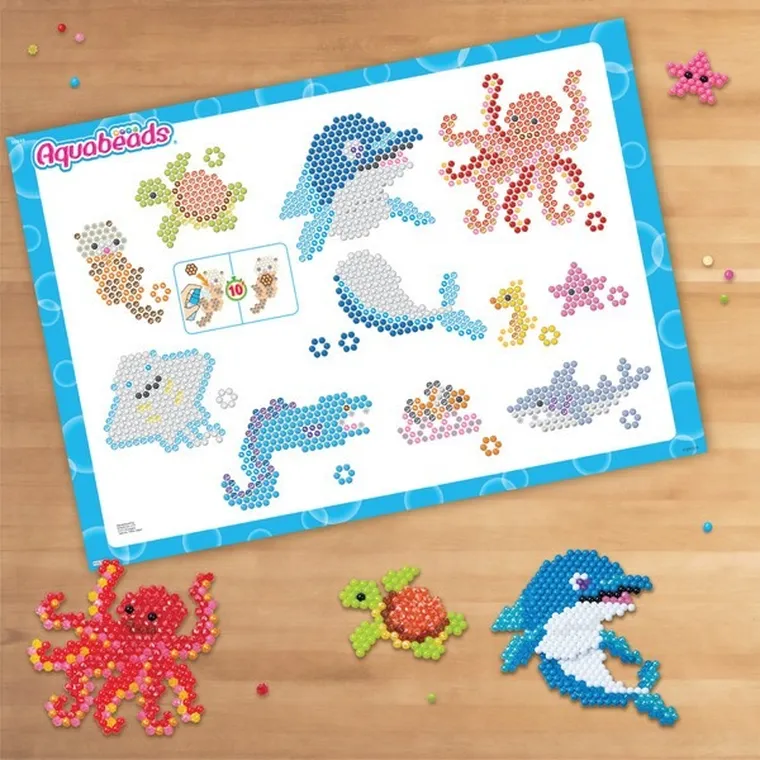Aquabeads, Oceanarium, koraliki wodne, zestaw startowy, 1500 elementów, 35046