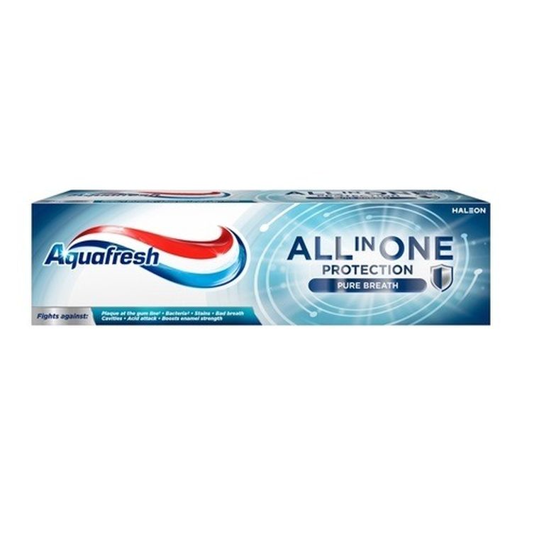 Aquafresh, All in One Protection Pure Breath, pasta do zębów z fluorkiem, 75 ml