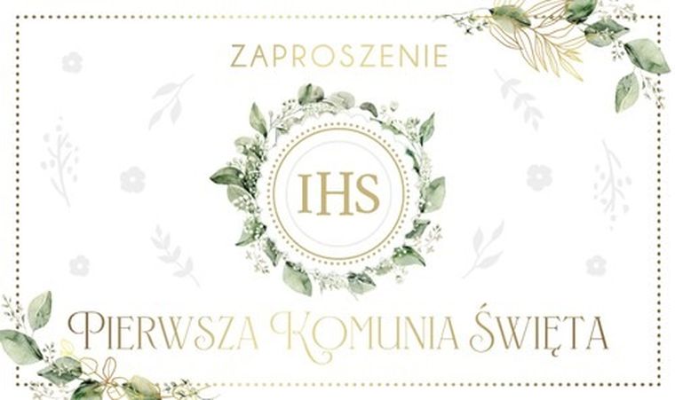 Armin Style, zaproszenie, komunia, 10 szt.