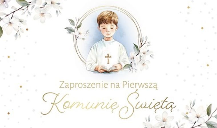 Armin Style, zaproszenie, komunia, 10 szt.