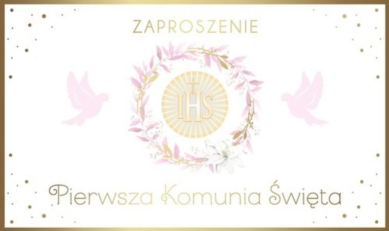Armin Style, zaproszenie, komunia, 10 szt.