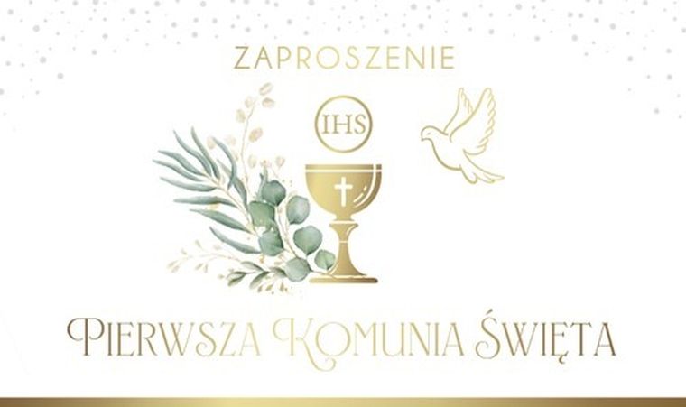 Armin Style, zaproszenie, komunia, 160-95 mm, 10 szt.