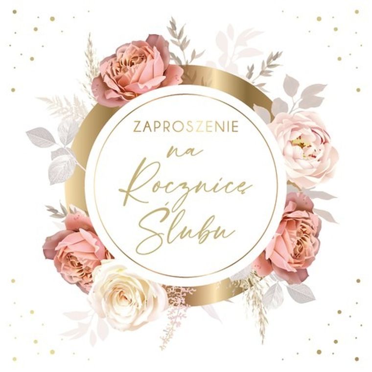 Armin Style, zaproszenie, rocznica ślubu, 13-13 cm, 10 szt.