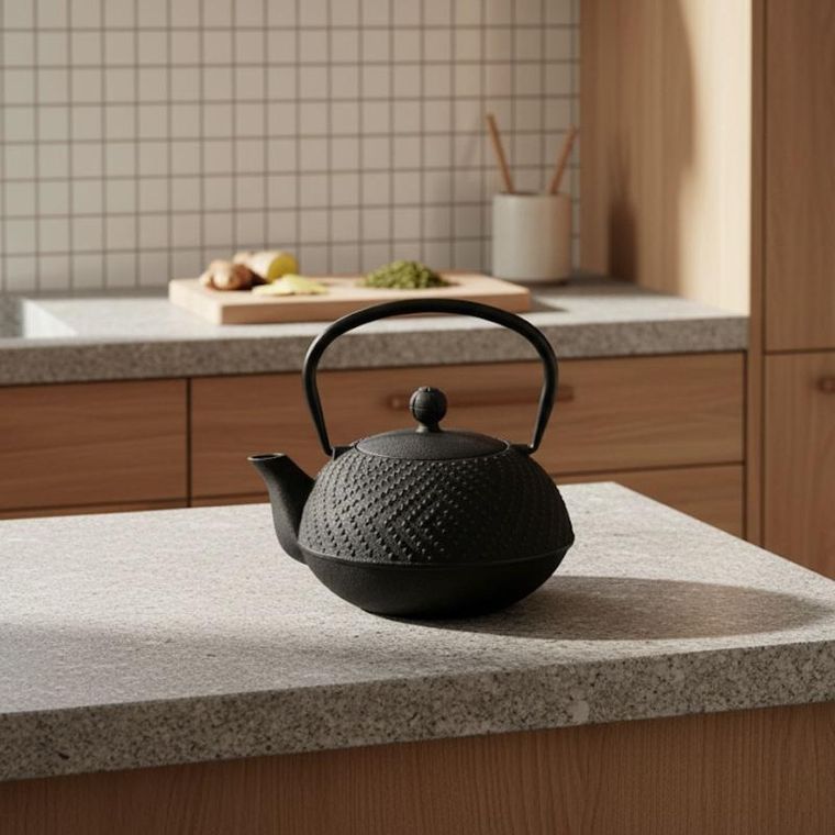 Aromelio, Kamin, czajnik żeliwny z zaparzaczem, 900 ml