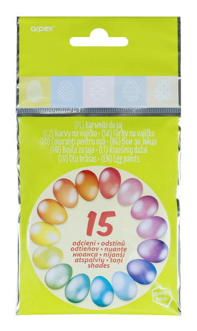 Arpex, barwniki do jaj, 15 odcieni