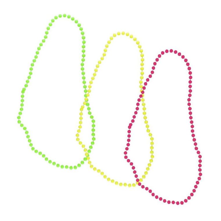 Arpex, komplet naszyjników, neon, 3 szt.