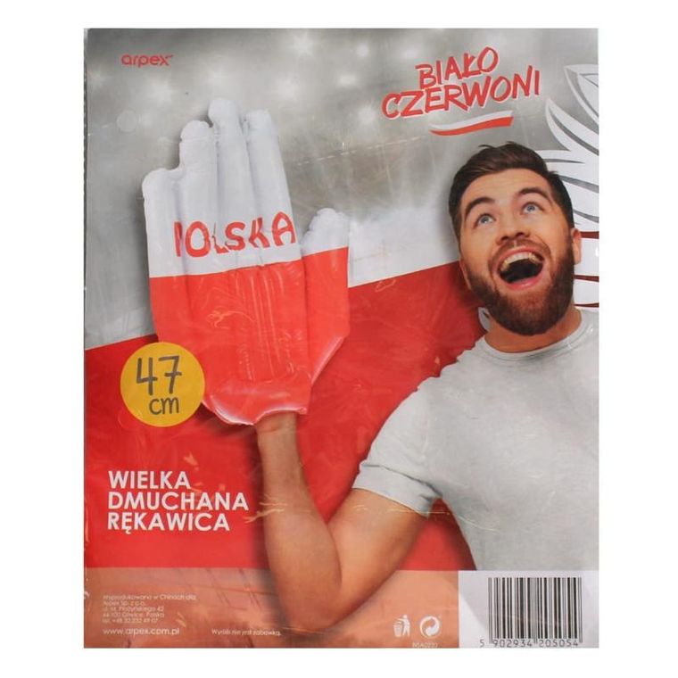 Arpex, Polska, wielka dmuchana rękawica do kibicowania