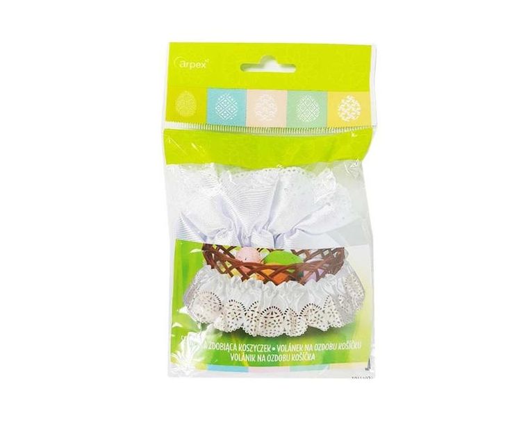 Arpex, serwetka atłasowa zdobiąca koszyczek