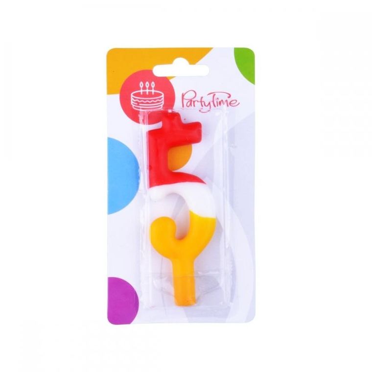 Arpex, świeczka urodzinowa, cyfra 5, kolorowa