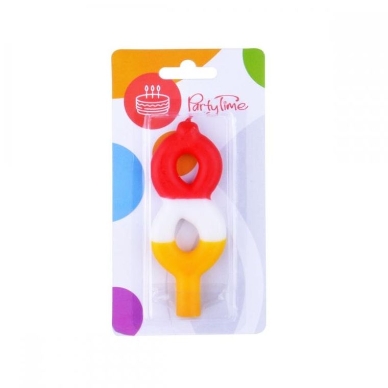 Arpex, świeczka urodzinowa, cyfra 8, kolorowa