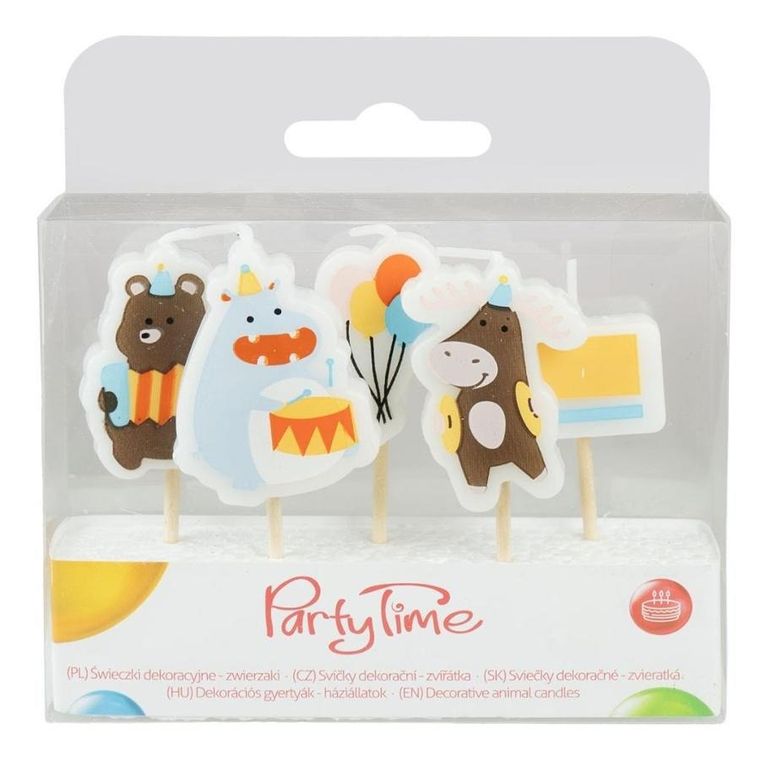 Arpex, świeczki dekoracyjne, zwierzaki, 5 szt.