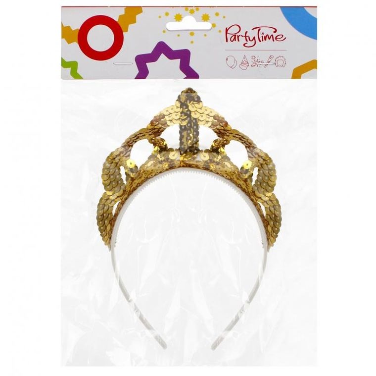 Arpex, tiara cekinowa, złota