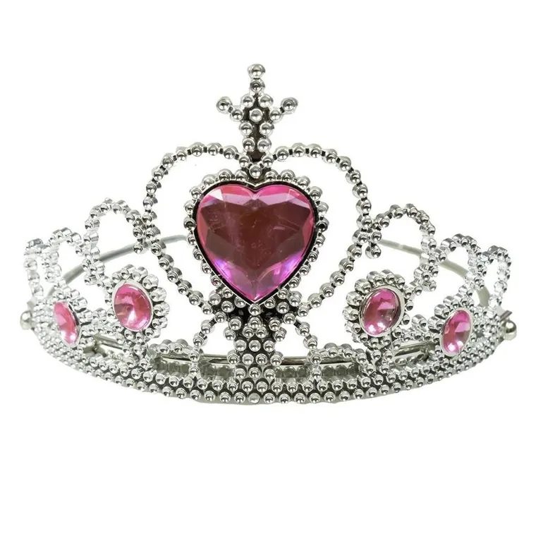 Arpex, tiara z kryształkami, różowa korona