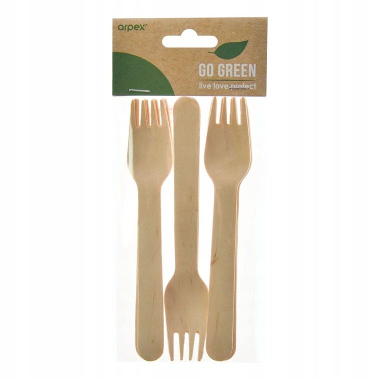 Arpex, widelce drewniane, 8 szt.