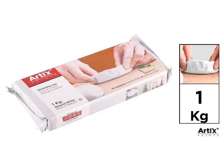 Artix, glina modelarska, biała, 1kg