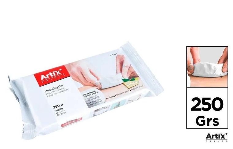 Artix, glina modelarska, biała, 250g