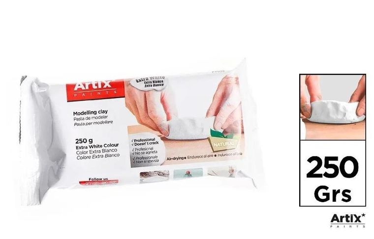 Artix, glina modelarska, biała, 250g