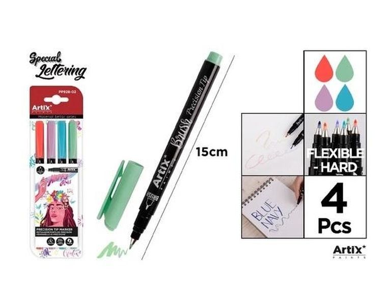 Artix, markery z precyzyjną końcówką, 4 kolory