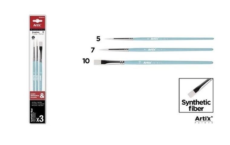 Artix, pędzle syntetyczne, 3 szt.