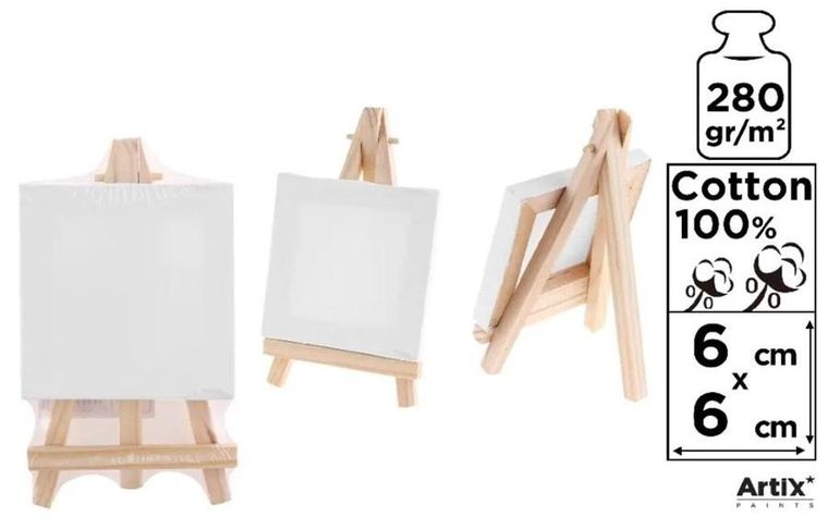 Artix, podobrazie + sztaluga, 6-6 cm