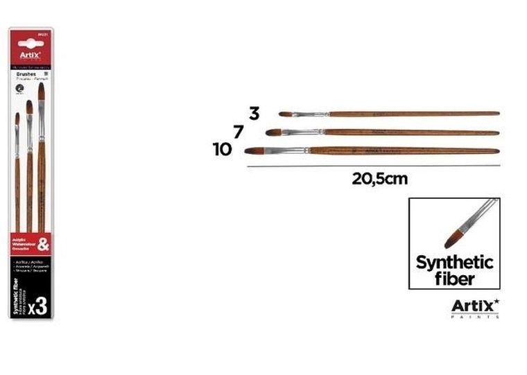 Artix, profesjonale pędzle malarskie, 3 szt.