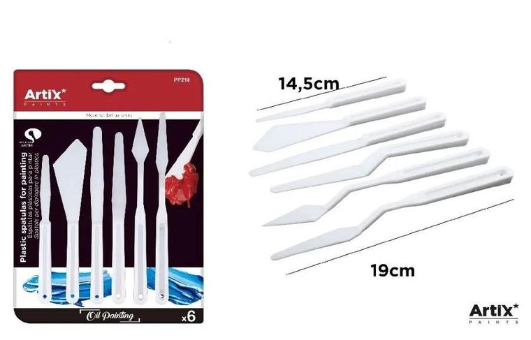 Artix, szpachelki malarskie, plastikowe, 6 szt.