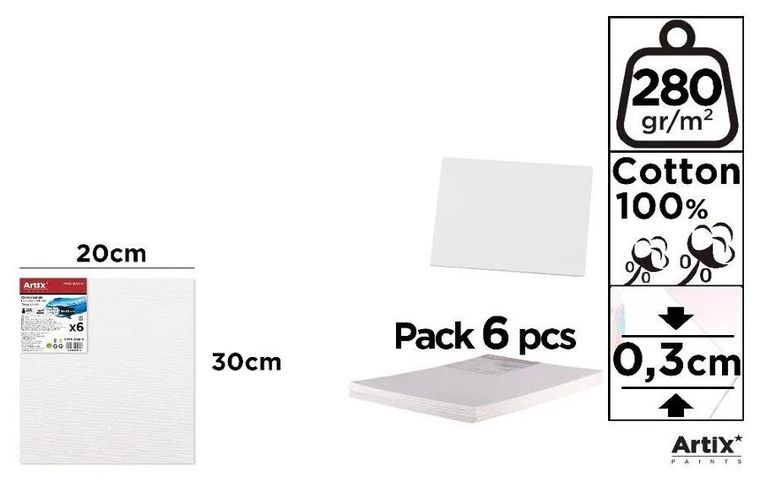 Artix, tablica malarska, 280g/m2, 20-30 cm