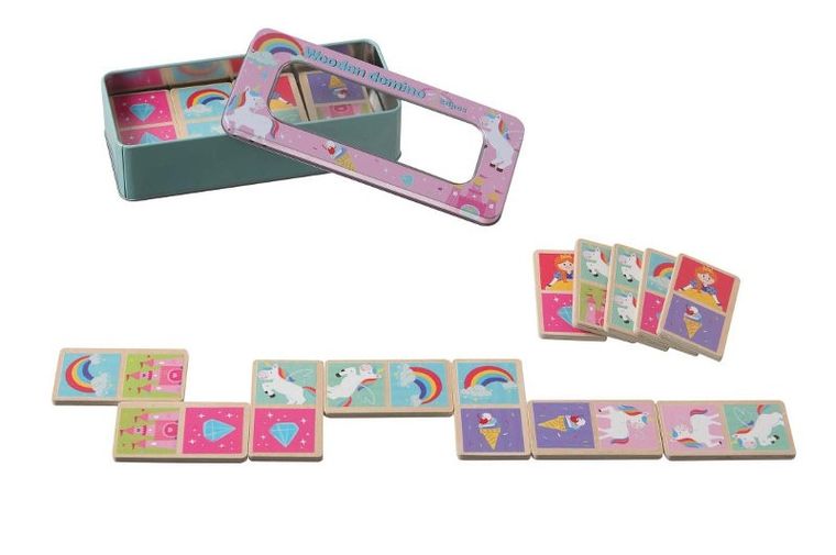 Artyk, domino drewniane, jednorożce