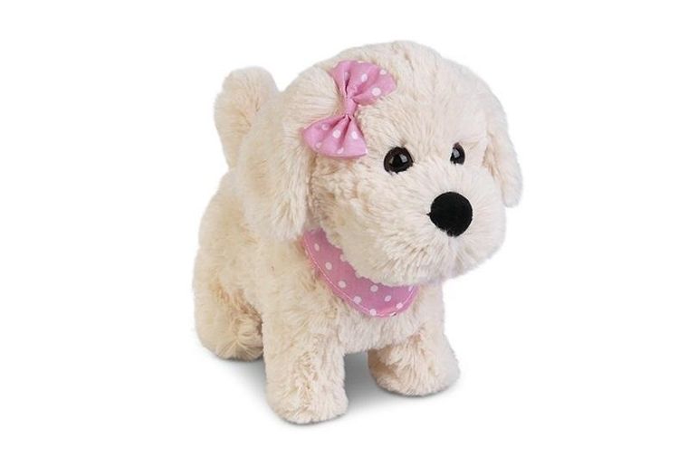 Artyk, Natalia, piesek chodzący na smyczy, beżowy, 21 cm