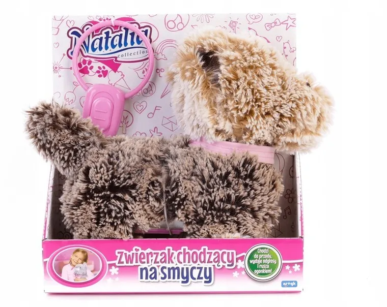Artyk, Natalia, piesek chodzący na smyczy, brązowy