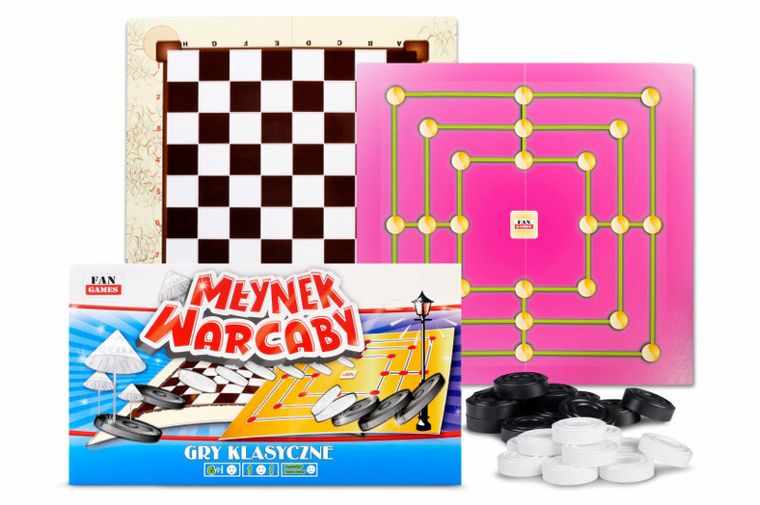 Artyk, Warcaby i Młynek, 2w1, gra logiczna