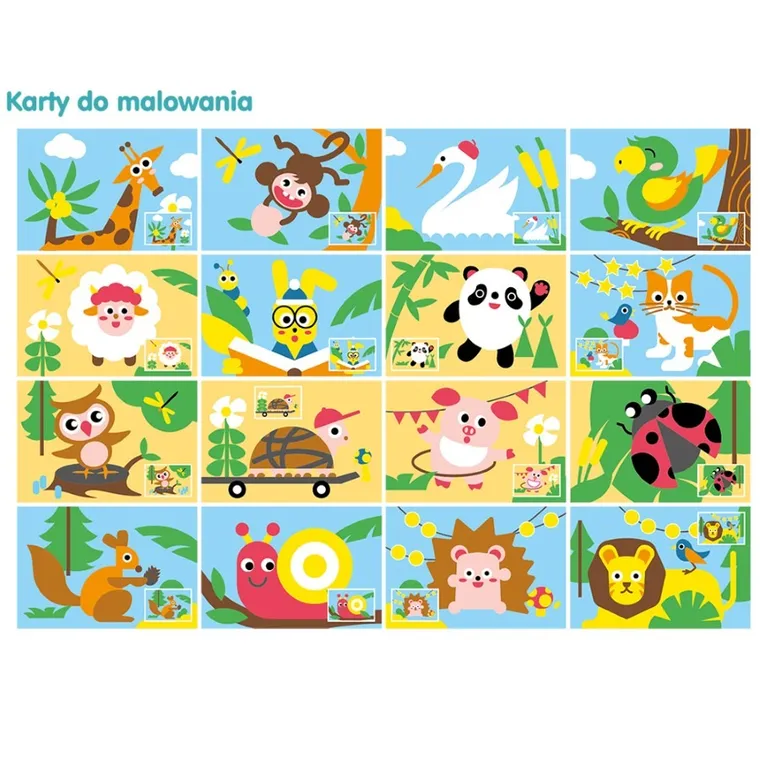 Askato, Genialny dzieciak, piaskowa malowanka, zestaw kreatywny, zwierzątka