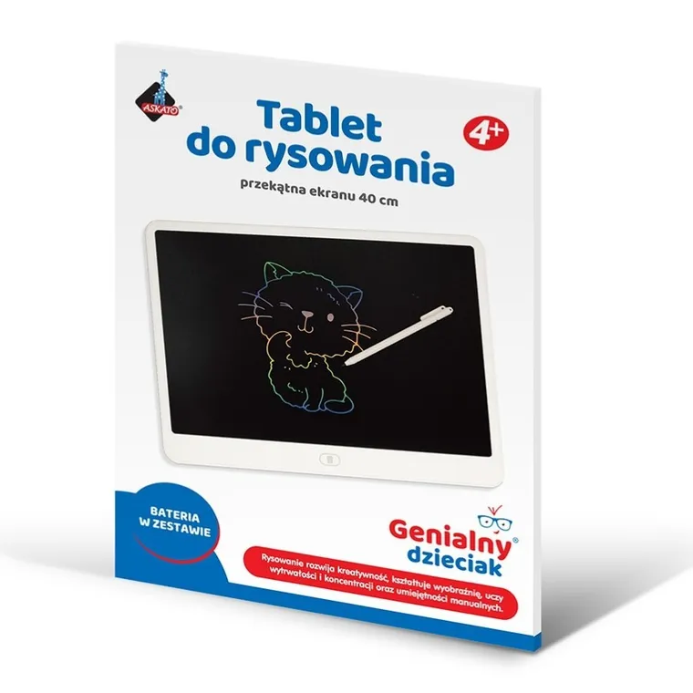 Askato, Genialny dzieciak, tablet do rysowania - 16" kolorowy
