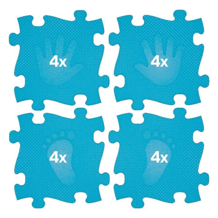 Askato, Magic Set, mata podłogowa, 16 elementów, niebieska