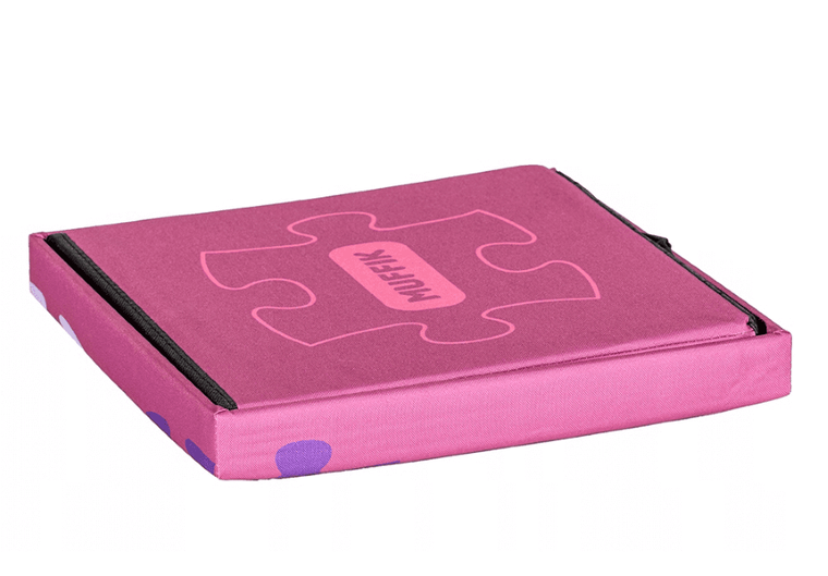 Askato, pojemnik, pufa, różowa, 35-35-35 cm