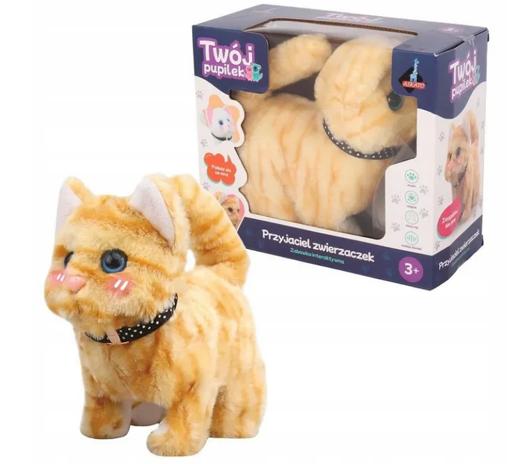 Askato, Twój Pupilek Kotek, maskotka interaktywna, brązowy