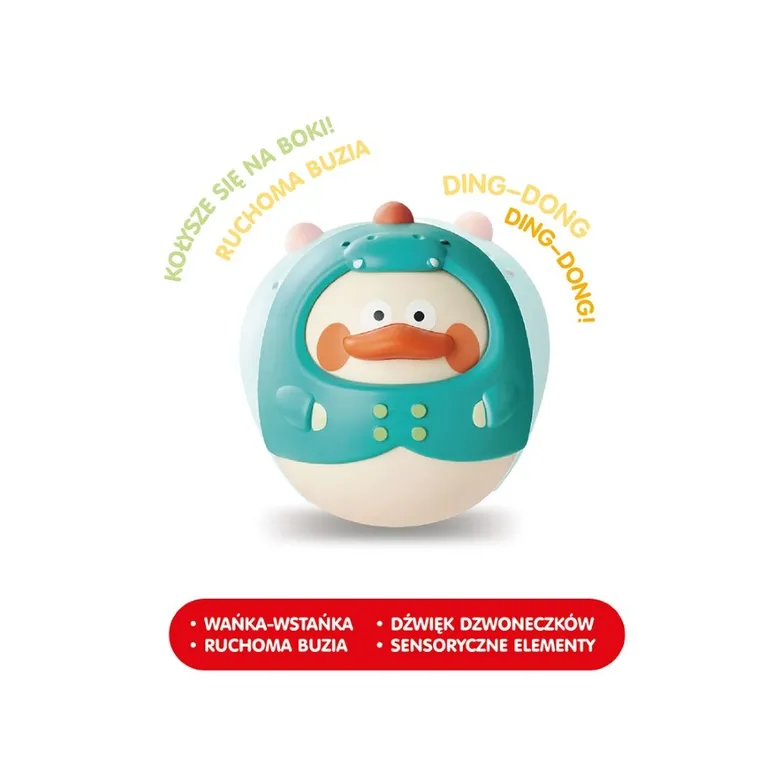 Askato, Wańka Wstańka, kaczka, ciemnozielona, 1 szt.