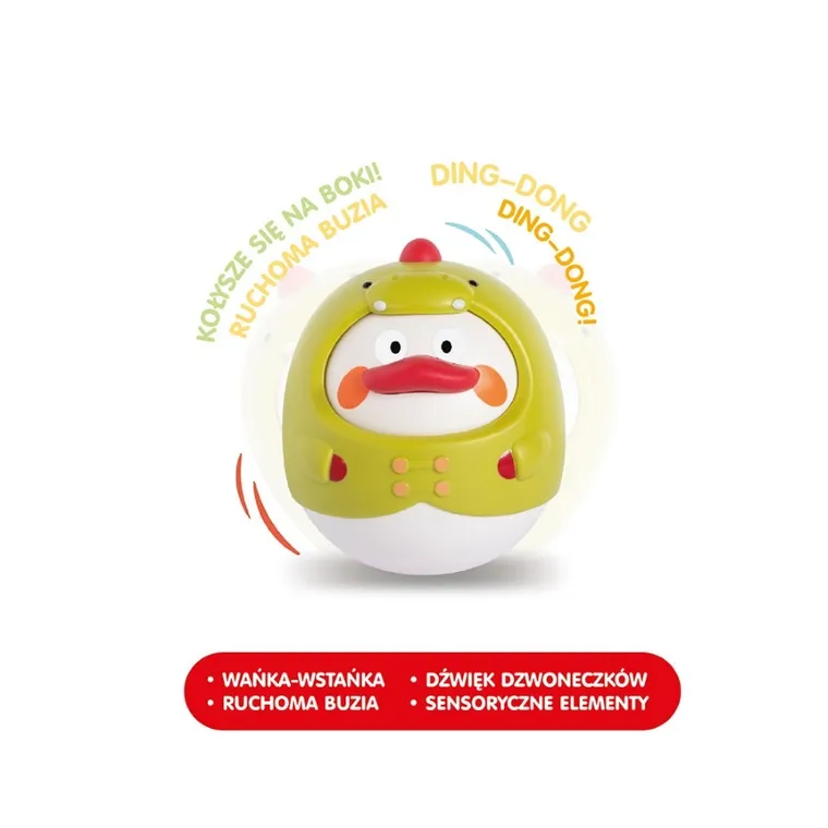 Askato, Wańka Wstańka, kaczka, jasnozielona, 1 szt.