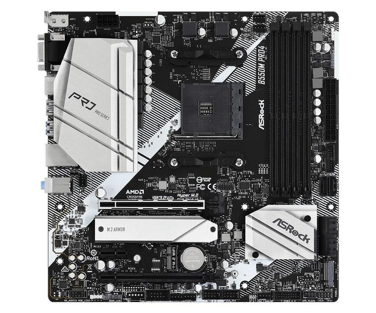 Asrock, płyta główna, B550M Pro4 AM4 4DDR4 HDMI/DP/D-SUB M.2 mATX
