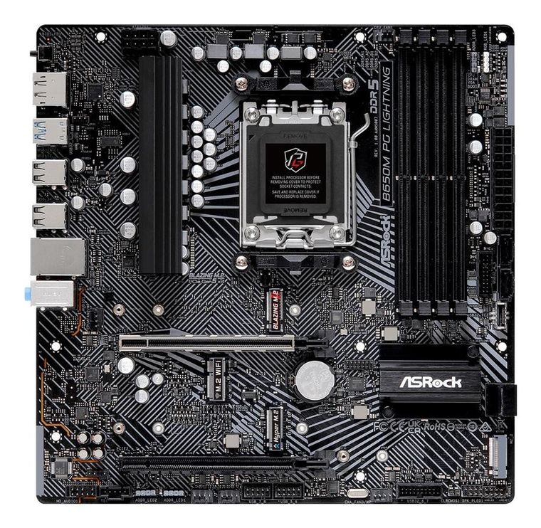 Asrock, płyta główna, B650M PG LIGHTNING AM5 4DDR5 HDMI/DP mATX