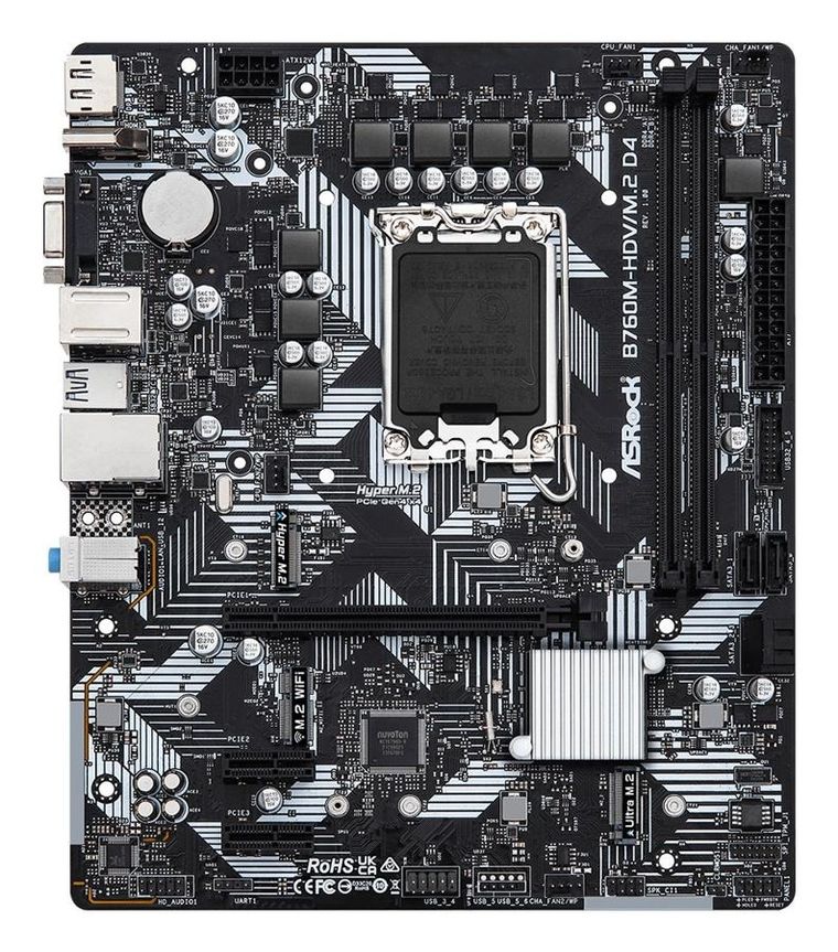 ASRock, płyta główna, B760M-HDV/M.2 D4 s1700 2DDR4 DP/HDMI mATX