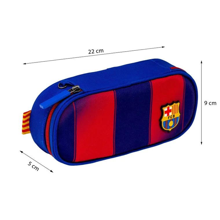 Astra, FC Barcelona, piórnik owalny, niebieski