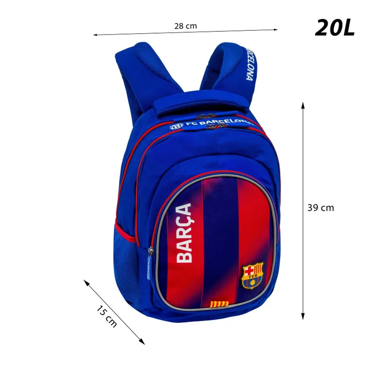 Astra, FC Barcelona, plecak szkolny, 3-komorowy, niebieski