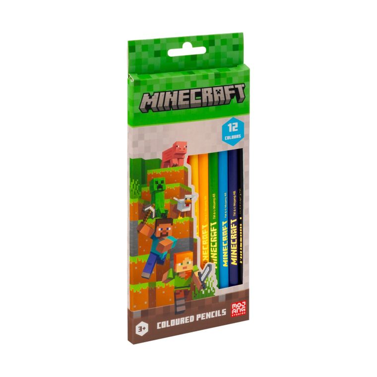 Astra, Minecraft, kredki ołówkowe okrągłe jumbo, 12 kolorów