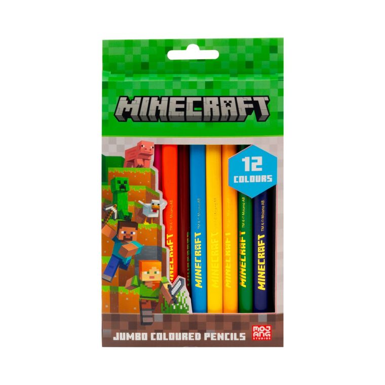 Astra, Minecraft, kredki ołówkowe trójkątne, 12 kolorów