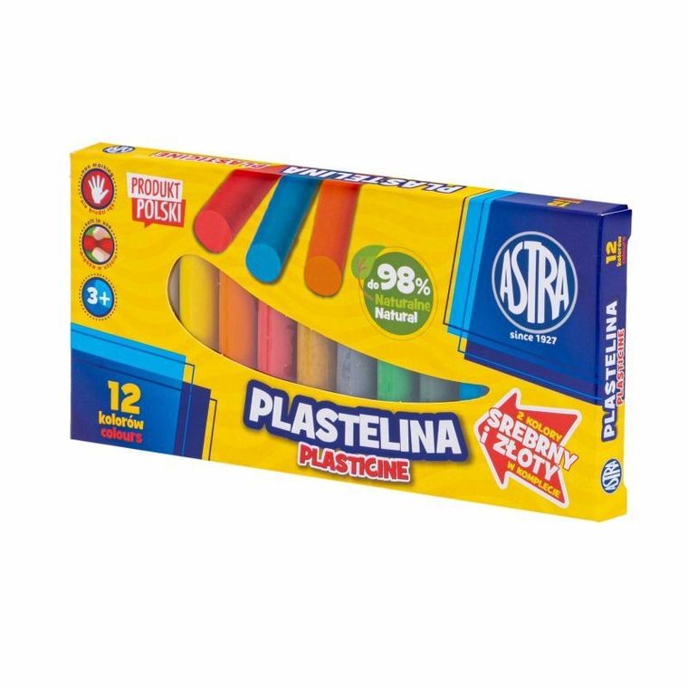 Astra, plastelina okrągła, 12 kolorów