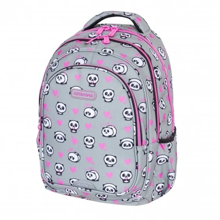 Astra, plecak szkolny, 3-komorowy, Panda