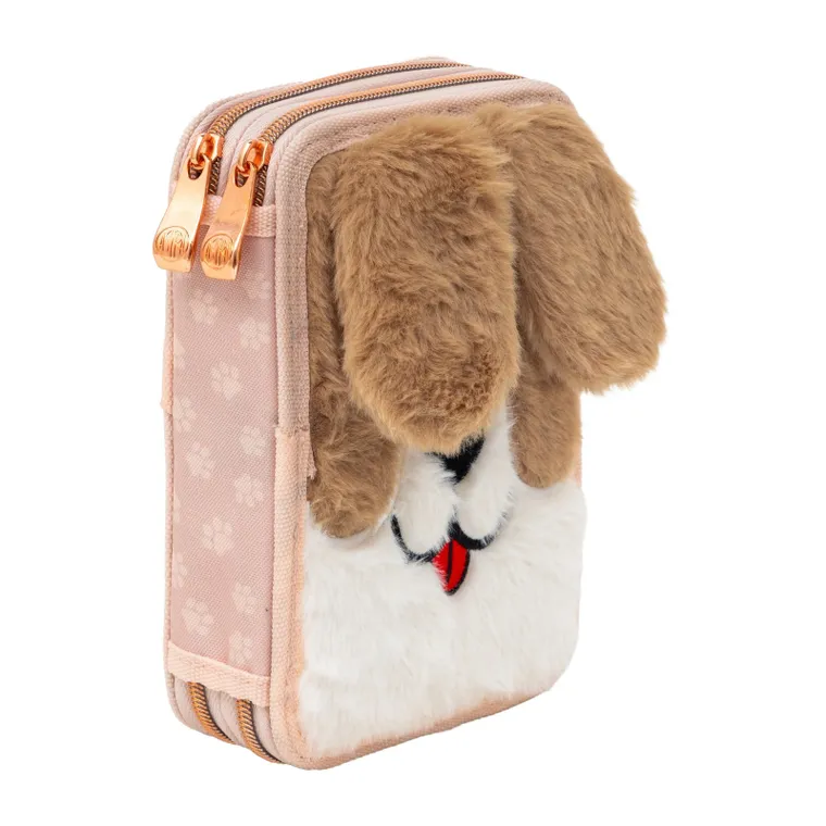 Astrabag, piórnik rozkładany, podwójny, z wyposażeniem, Fluffy Puppy